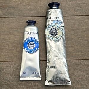 L'OCCITANE Shea Butter Hand Cream & Scrub Bundle, Travel Full Size Skincare